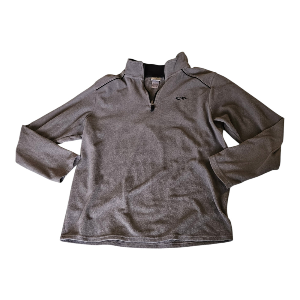 Champion XL Gray Long Sleeve Partial Zip Pullover Jacket